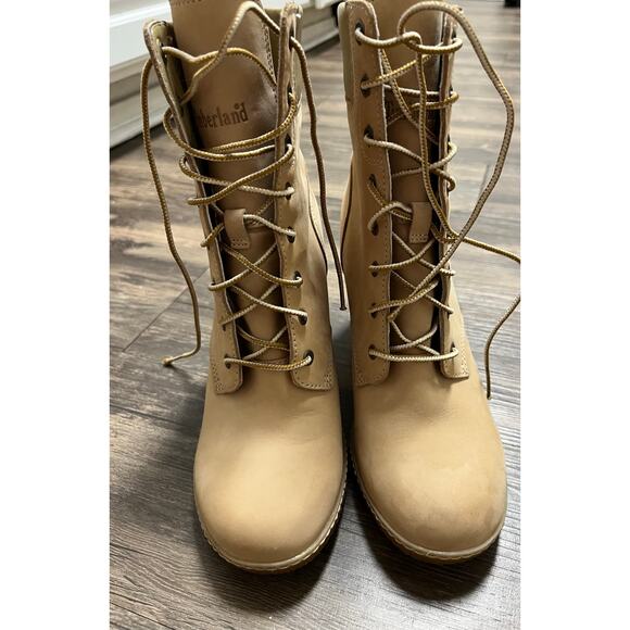 Timberland Earthkeepers 3” Heel Lace-Up Ankle Boots Brown Tan Nubuck Womens 7.5 - Picture 4 of 8